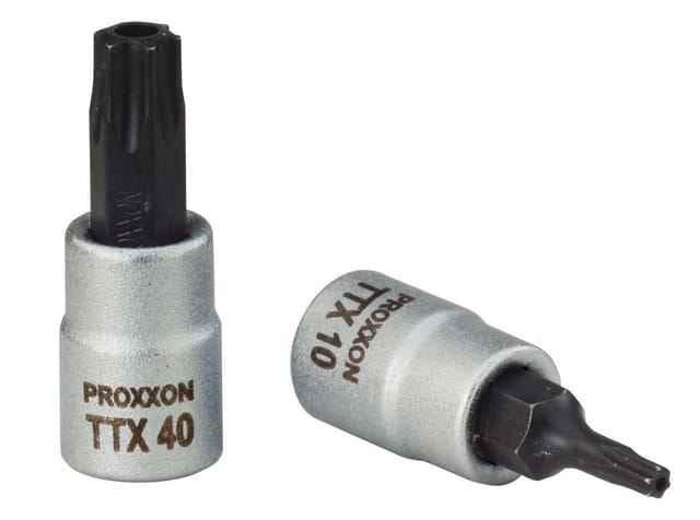 Steckschlüsseleinsatz 23764 1/4 TX-Einsatz t 40 mit Stirnbohrung - Proxxon