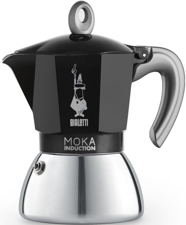 Bialetti - Italienische kaffeemaschine 6 tassen schwarz 0006936