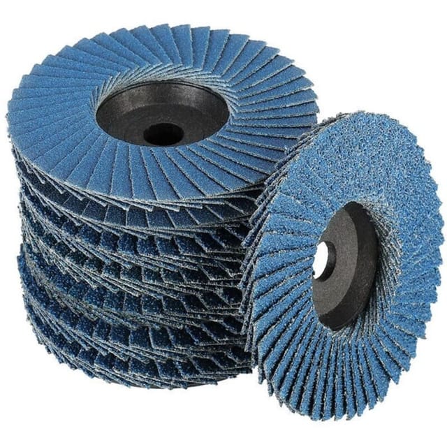 8er Set Lamellenschleifscheiben. Lamellenschleifscheiben. Ø 76 Mm X 10 Mm Körnung 40/60/80/120. Für Metall, Stahl Und Holz. Beschichtete Lamellenscheiben Schleifscheiben. (blau)