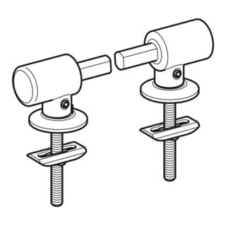 Scharniere 598035000 Absenkautomatik, verchromt, für WC-Sitz - Geberit
