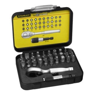 1-13-904 Bit-Set 32teilig inkl. Miniknarre - Stanley