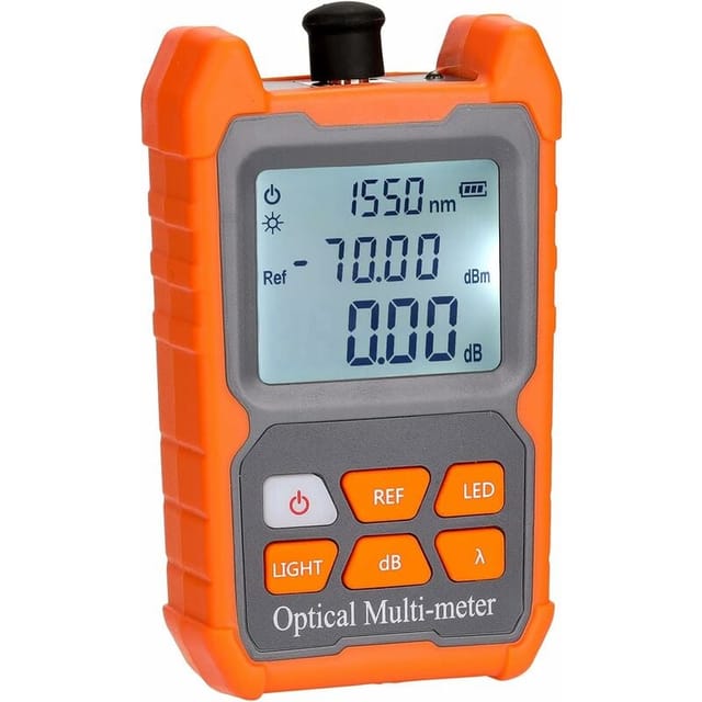 Fortuneville - Shining House Multimeter, Optischer Leistungsmesser, Tragbarer Mini-optischer Leistungsmesser Mit 8 Wellenlängen Und Led-licht, Netzwerkkabeltester, Ftth-glasfaserkabeltester