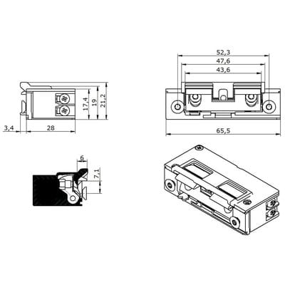 Sonstige - E-Öffner 5U1X21 9-24V ac/dc AS+mech+Fall