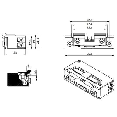 Sonstige - E-Öffner 5U0X21 9-24V ac/dc AS+Fall