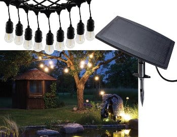 Solar Lichterkette Außen, 6m, 10 led Lampen, IP44