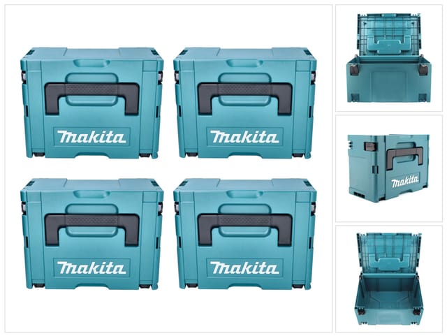 Makita - makpac Gr. 3 Kunststoffkoffer 395 x 295 x 215 mm 4 Stk. ( 4x 821551-8 )