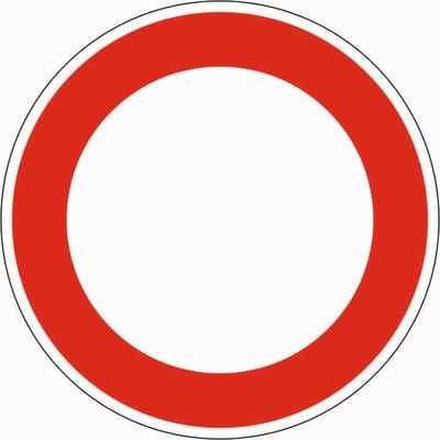 Sonstige - Verkehrszeichen 250 Ronde 600 mm Durchfahrt Verboten RAL-Gütezeichen Folie RA2