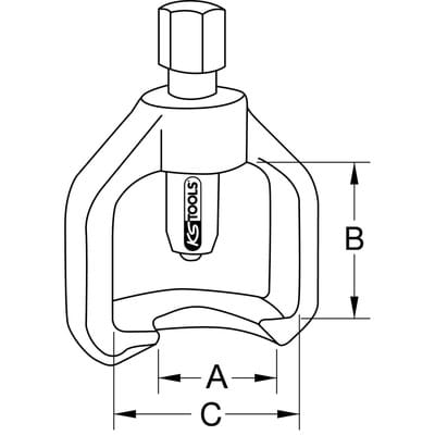 Ks Tools Universal-Gelenkbolzen-Ausdrücker, 40 mm