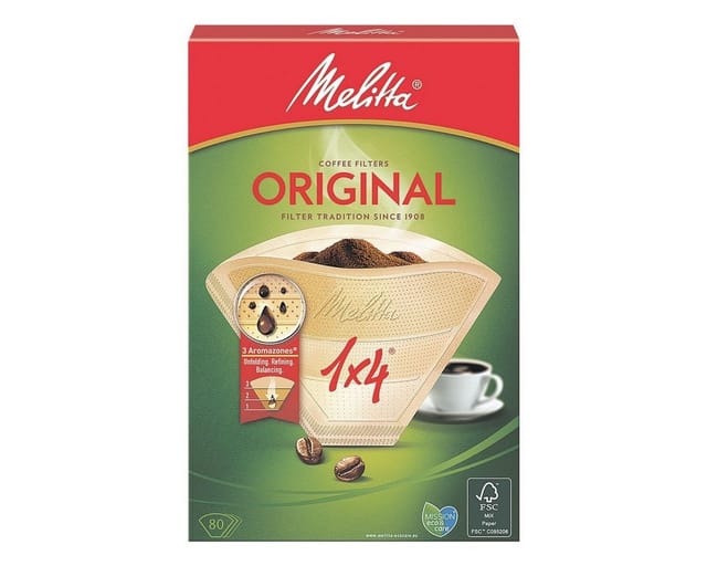 Melitta - Filtertüten Original braun 1x4, 80 Stück Küchenutensilien