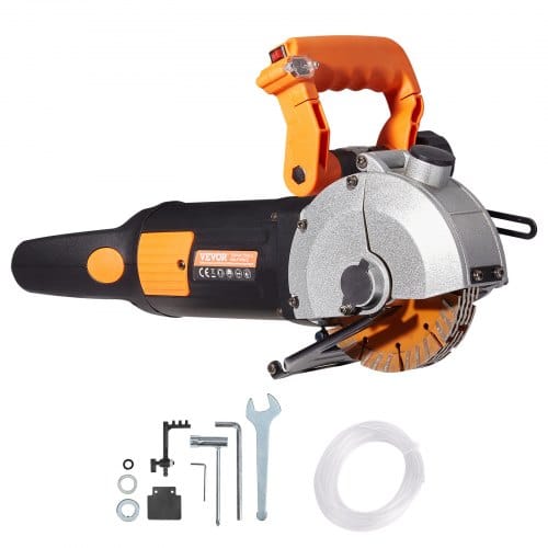 Vevor - Elektrische Wandfräse 5000 U/min Wand Chaser Maschine 4800watt Wand Groove Schneidemaschine Stoßmaschine 42mm Für Ziegel Granit Marmor Beton Cutter Notcher Groover Mit 5 X Sägeblätter