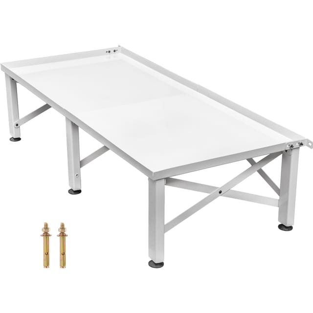 Waschmaschinen Untergestell Doppel 124x55x30 Cm, Waschmaschinen Erhöhung Eisen Waschmaschinensockel Mit Anti-rutsch-gummifüße Podest Für Waschmaschine Trockner Kühlschrank Tragfähigkeit 150 Kg - Vevor