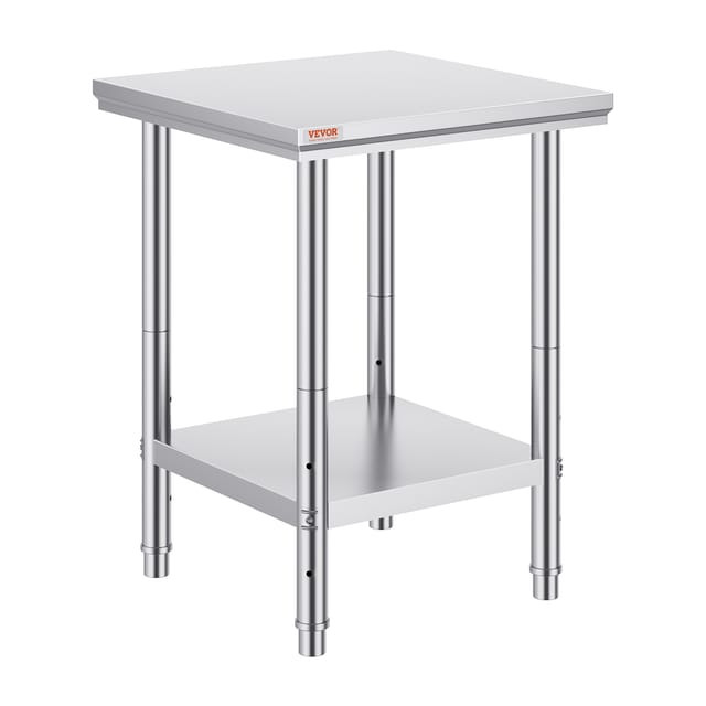 Edelstahl Arbeitstisch 60 Cm X 60 Cm Essenszubereitung Für Die Zubereitung Von Mahlzeiten, Nähen, Waschen, Basteln, Garagennutzung Usw. - Vevor