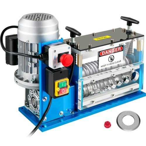 Abisoliermaschine 370 W Elektrische Kabelschälmaschine Für Kupferschrott Abisolierdurchmesser 1,5-38 Mm, Abisoliergeschwindigkeit 30 M / Min, Klingendicke 2,8 Mm, 11 Kanäle, 10 Klingen, 25 Kg - Vevor