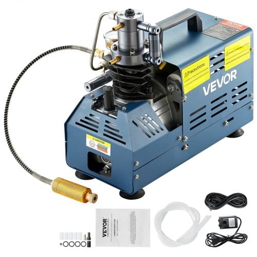 Vevor Elektrische Hochdruck Luftkompressor 1800w Pcp Hochdruck Kompressor Pumpe 4500psi Pcp Inflator 3-6,8l Tankkapazität Kompressor 2800u/min Selbstabschaltung Ideal Für Tauchflasche Paintball-tank