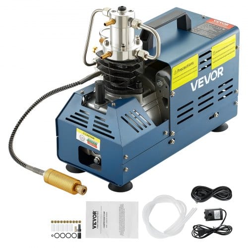 Vevor Elektrische Hochdruck Luftkompressor 1800w Pcp Hochdruck Kompressor 300bar Pcp Inflator 1l/8min Füllzeit Kompressor 40-50l/min Manuelle Abschaltung Ideal Für Paintball-luftgewehr Luftpistole