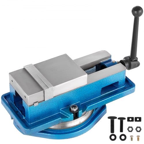 Schraubzwingen-schraubstock 100 Mm, Tischschraubstock 100 Mm, Bench Clamps 16 Kg, Metall Professionelle Gusseisen Schraubstock Für Säulenbohrer Breite Backen - Vevor