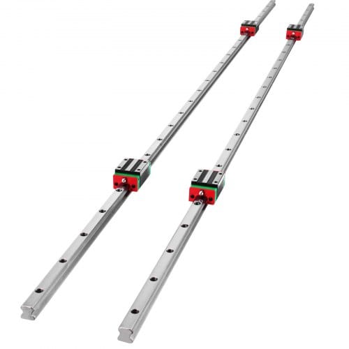 Linearschiene 15CA, Linearlager-Gleitset mit 2 20-Schienenwellen von 1500 mm und 4 Lagerkissenblöcken - Vevor