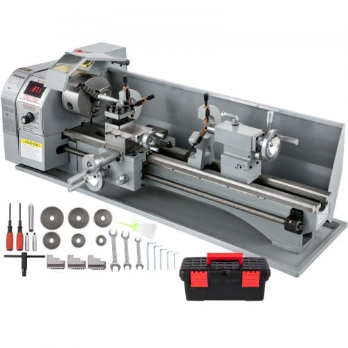 Metalldrehmaschinen Mini Drehbank 220x750mm Drehmaschine Metall 750 W Mini Drechselbank Für Metallbearbeitung Drehbank Metall Präzise Einfach Zu Bedienen - Vevor