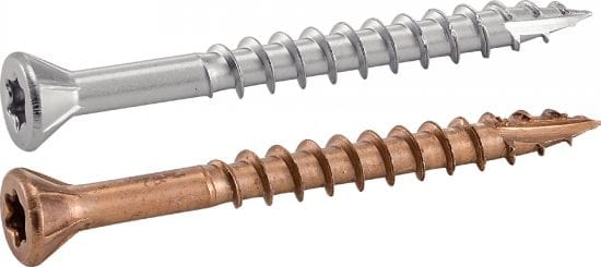 Terrassenschrauben mit Senkkopf - Edelstahl A2 5x70 mm - Packung zu 100
