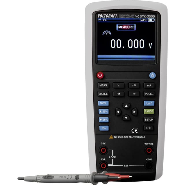 Voltcraft - vc STK-3000 Stromschleifenkalibrator Spannung, Strom, Frequenz