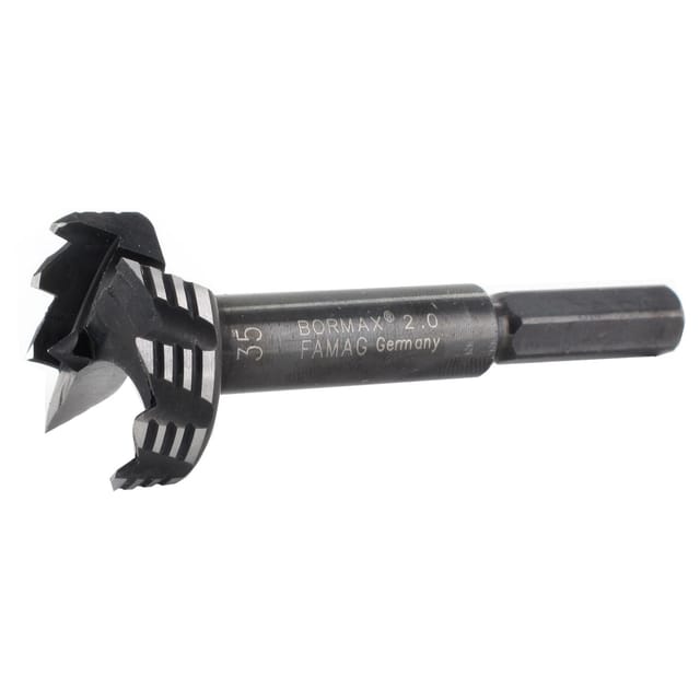 Famag WS Bormax 2.0 Forstnerbohrer ü 35 mm Bohrer mit Zentrierspitze Länge 90 mm