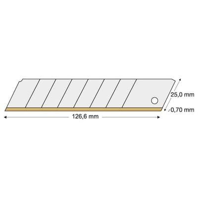 FP - lutz Cutterklingen TiN-beschichtet 25mm 480665 Pack a 10 Stk.