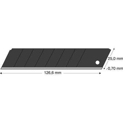 Lutz Abbrechklinge black 25mm Pack a 10 St.