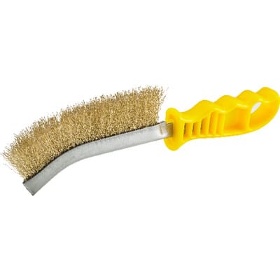 FP - Universal-Handdrahtbürste Messingdraht gewellt Kunststoffgriff 280 x 25 mm forti