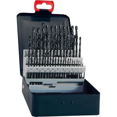 Spiralbohrer-Set DIN338 hss rollgewalzt Typ n 1-5,9mm - Fortis