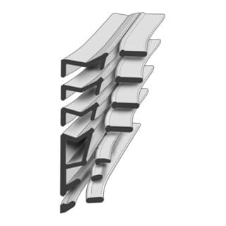 FP - Ellen Dichtung 6308AC, tpe schwarz, Nutbr. 5,0 x Falzh.19,0mm,L 6,5mtr
