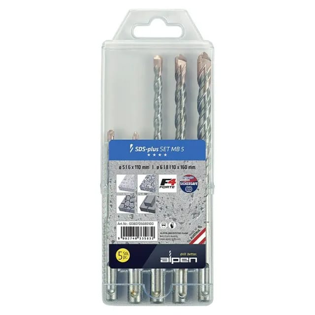FP - Alpen ds+ force x mb 5 0080500005100 Beton-Spiralbohrer-Set 5teilig 1 St.