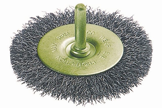 Wolfcraft Scheibendrahtbürste Ø 75 x 10 mm Schaft Ø 6 mm Drahtbürsten