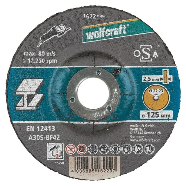 Trennscheibe für Metall 125 x 2,5 x 22,23 mm (1622099) - Wolfcraft