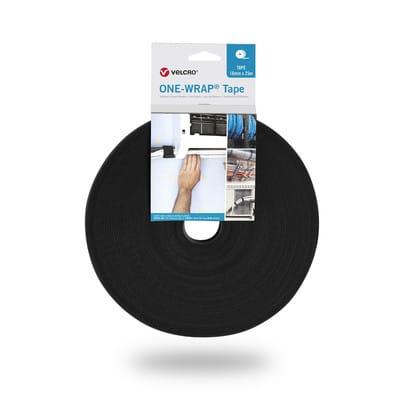 Klettkabelbinder one-wrap® Tape 13mm x 25m, schwarz - Velcro