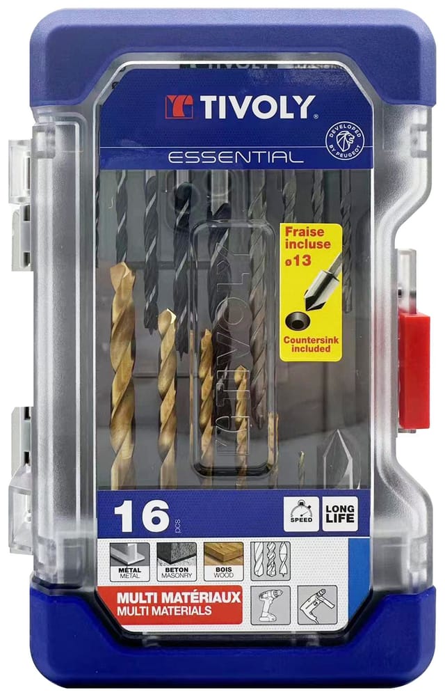 RANGER-Boxset 16-teilig -Spezielle Bohrungen für Metalle / Beton / Holz - Tivoly