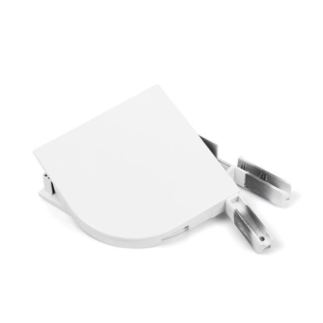 Alu Blendkappen - Viertelrund - 180 mm - Weiß ral 9016