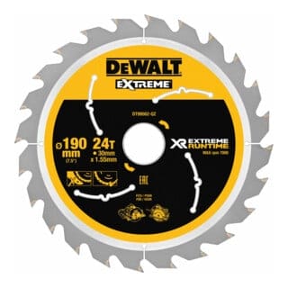 DeWALT Kreissägeblatt XR Extreme Runtime 190/30 mm 24 WZ/FZ, DT99562