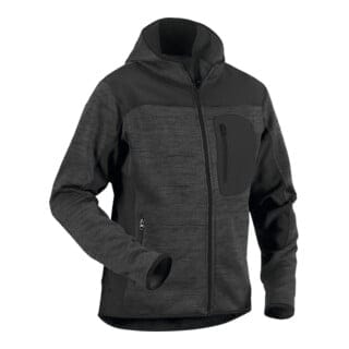 BLAKLADER Strickjacke mit Kapuze T.S - ANTHRACITE GREY/SCHWARZ - 493021179799-S