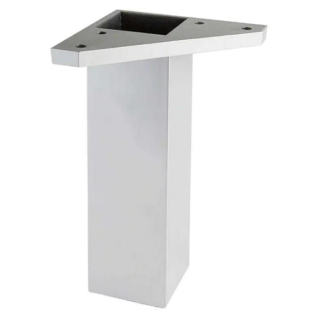 Eckbein quadratisch aus abs, aluminiumfarben, Mod.972, 42x42x15cm König E3/68435
