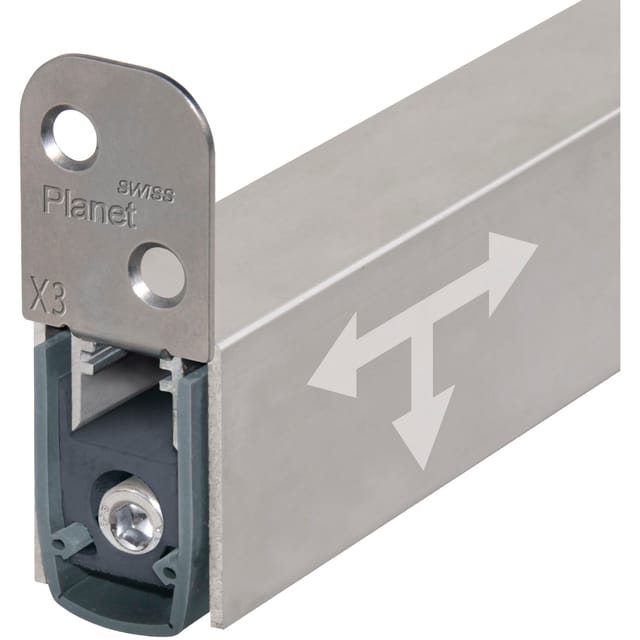Planet Türdichter X3-RD Zugluftstopper für Holz-, Kunststoff- und Metalltüren Länge 1085mm Aluminium natur