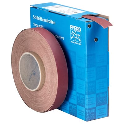 Korund Schleifbandrolle Gewebe sbr Breite 25 mmxLänge 50m A320 für universelle Anwendung - Pferd