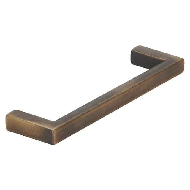 Siro - Schubladengriff Macha Möbelgriff b 104 mm, Griff zn Messing schwarz gebürstet