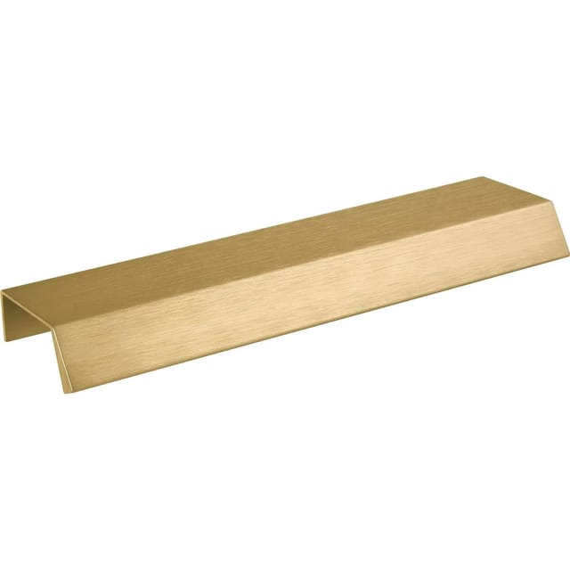 Furnipart - Griffleiste Bench la 2x 80mm - Griff zum Schrauben - Schrankgriff flach Breite 200mm, Aluminium Messing matt gebürstet