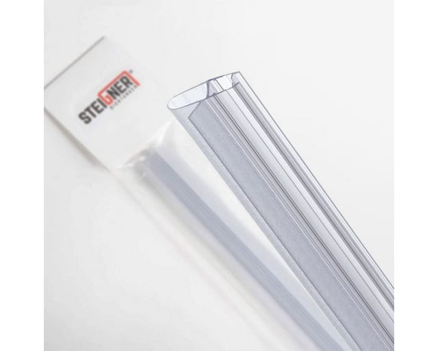 Duschdichtung UK17 vorgebogene Ersatzdichtung für Runddusche Wasserabweiser, l, 30 cm, (Einzeldichtung), für Glasstärken von 5 bis 8mm - Steigner