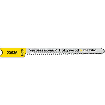 Metabo - 5 U-Stichsägeblätter, Holz, Serie 'professional', 52/ 1,3 mm, hcs, Universalschaft 5 Stk