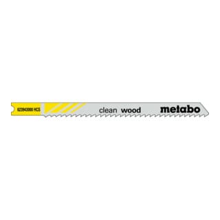 Metabo - 5 U-Stichsägeblätter 'clean wood' 82/ 2,5 mm, hcs, Universalschaft (623943000)