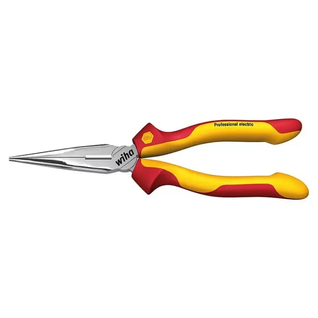 Flachrundzange Professional electric i mit Schneide gerade Form i VDE-geprüft, stückgeprüft, stabil, robust i 200 mm Zange für Elektriker (27423)