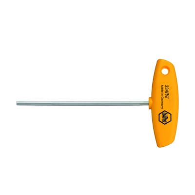 Wiha Stiftschlüssel mit Quergriff Sechskant, Zoll-Ausführung glanzvernickelt 3,2 mm 1/8" (02804)