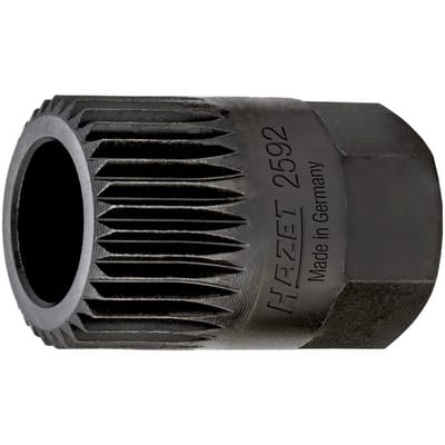 Keil(rippen)riemenscheibe-Adapter 2592 Außen-Sechskant 17 mm Vielzahn - Hazet