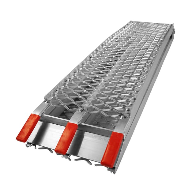 Wiltec - Auffahrrampe 226 cm 340 kg für atv Motorrad Quad, Aluminium Auffahrschiene faltbar, Verladerampe rutschsicher